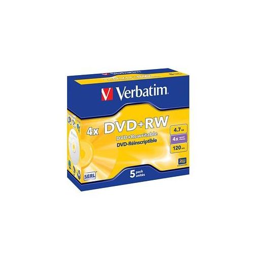 5 verbatim DVD+RW 4,7 GB wiederbeschreibbar