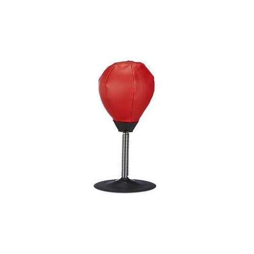 relaxdays Tisch Punchingball rot, schwarz