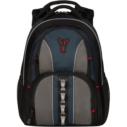 Laptoprucksack WENGER "Cobalt, grau/blau" Gr. B/H/T: 35cm x 46cm x 23cm, grau (grau-blau) Herren Rucksäcke für Laptops bis 16 Zoll