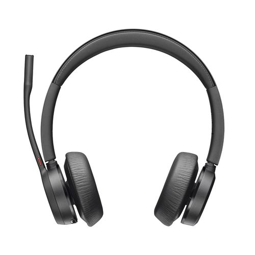 POLY Wireless-Headset "BT Headset Voyager 4320 USB-A/C Teams" Kopfhörer Noise-Cancelling schwarz