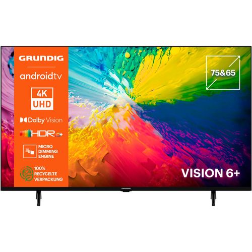 E (A bis G) GRUNDIG LED-Fernseher Fernseher Gr. 65, schwarz