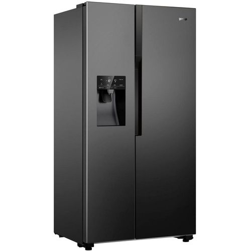 E (A bis G) GORENJE Side-by-Side Kühlschränke silberfarben (schwarz)