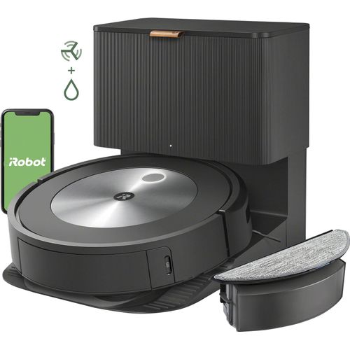 IROBOT Nass-Trocken-Saugroboter "Roomba Combo j5578" Saugroboter grau (graphit)