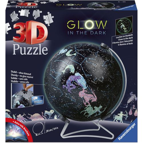 3D-Puzzle RAVENSBURGER "Glow In The Dark - Sternenglobus" Puzzles bunt Kinder Made in Europe; FSC - schützt Wald weltweit