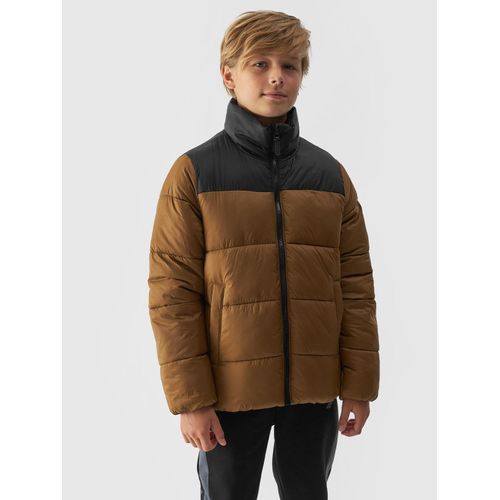 Steppjacke 4F, Kinder, Gr. 164, braun (light braun), Steppware, Obermaterial: 100% Polyamid. Futter: 100% Polyester. Wattierung: 100% Polyester, colorblocking, sportlich, Langarm, Jacken