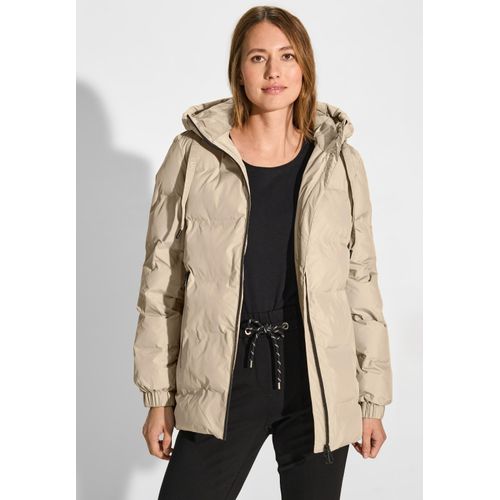 Steppjacke CECIL Gr. XL (44), beige (creamy almond beige) Damen Jacken mit Kapuze