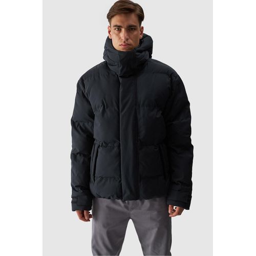 Steppjacke 4F, Herren, Gr. M, schwarz, Steppware, Obermaterial: 100% Polyester. Futter: 100% Polyester. Wattierung: 100% Polyester, unifarben, sportlich, Langarm eingesetzt,weit eingefasste Kante mit Klettverschlüssen, Jacken