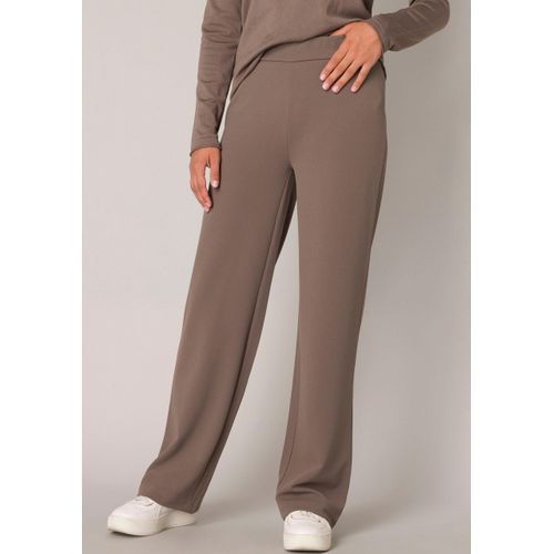 Treggings BASE LEVEL Gr. 38, Länge 32, grau (dark taupe) Damen Hosen mit elastischem Bund