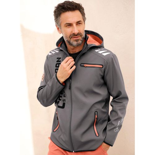 Softshelljacke CATAMARAN, Herren, Gr. 50, grau (anthrazit), 94% Polyester, 6% Elasthan, unifarben, Jacken