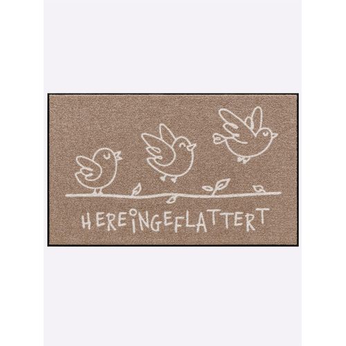 Fußmatte SALONLOEWE Gr. 1, grau (taupe), B:40cm H:7mm L:60cm, Polyamid, Kunstfaser, Teppiche