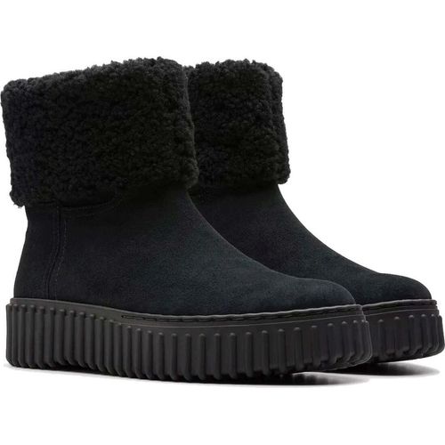 Clarks Stiefelette Torhill Turn, Rauleder, Schwarz, Damen