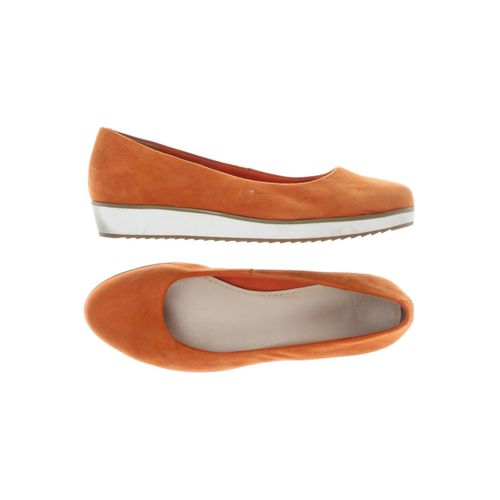 Clarks Damen Halbschuh, orange, Gr. 5