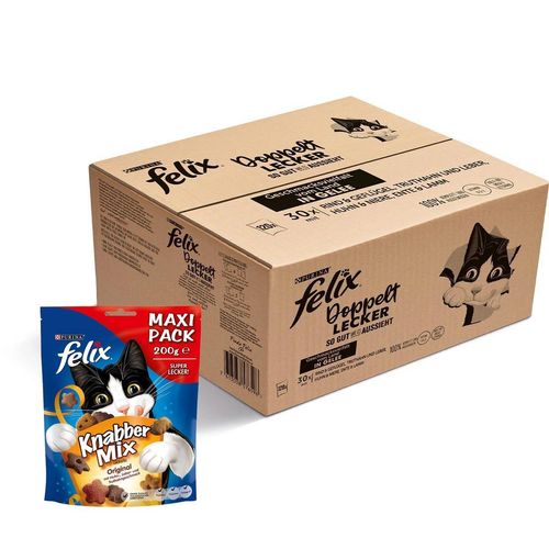 FELIX Sgwea in Gelee Gemischte Vielfalt Land 120x85g + FELIX Snack Huhn, Leber, Truthahn 200g gratis