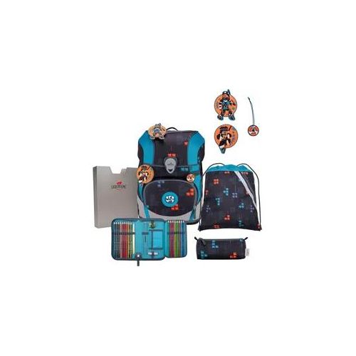 DerDieDas ErgoFlex Tiny Schulrucksack 5-teiliges Set Ninja Fighter