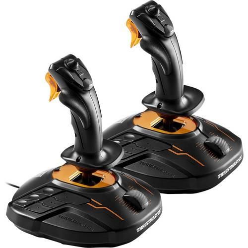 Thrustmaster T.16000M Space Sim Duo Stick Flugsimulator-Joystick PC Schwarz, Orange