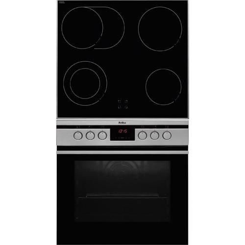 Amica EHC 12761 E Backofen inkl. Kochfeld 65 l EEK: A (A+++ - D) Edelstahl, Schwarz