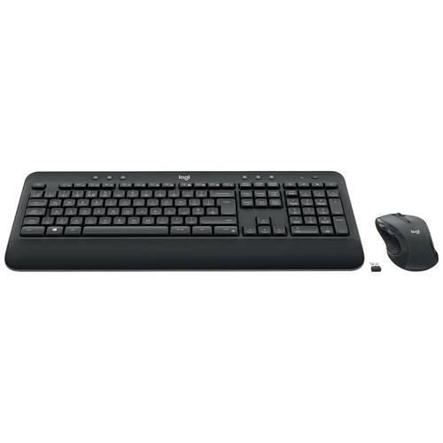 Logitech MK545 Advanced Bluetooth® Tastatur, Maus-Set Ergonomisch, Handballenauflage Deutsch, QWERTZ Schwarz