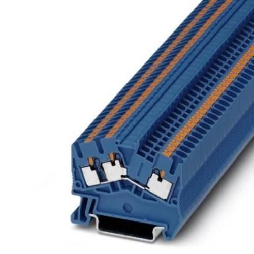 Phoenix Contact 3211906 Durchgangsreihenklemme 5.2 mm Schnellanschluss Blau 50 St.