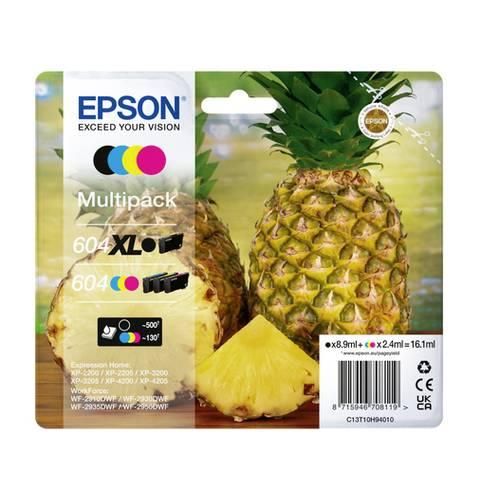 Epson Druckerpatrone T10H9, 604XL Original Kombi-Pack Schwarz, Cyan, Magenta, Gelb C13T10H94010