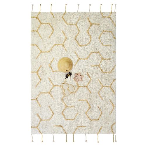 Lorena Canals - Pollination Spielteppich mit Spielzubehör, 90 x 130 cm, ivory / natural / light honey