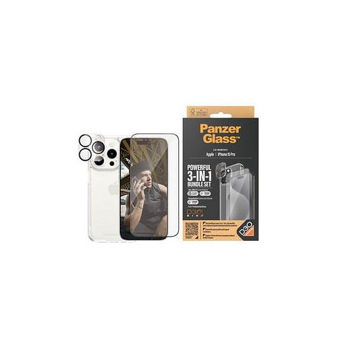 PanzerGlass™ 3-in-1 Schutz-Set für Apple iPhone 15 Pro