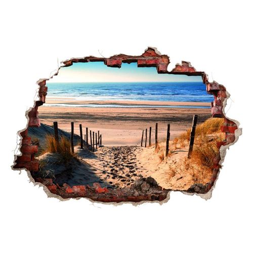 3D-Wandtattoo - Weg zum Strand mit Steg