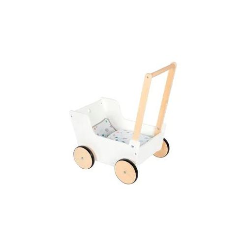 Puppenwagen SMALL FOOT "Little Button" weiß Kinder aus Holz