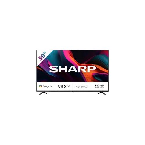 G (A bis G) SHARP LED-Fernseher "SHARP 50GL4260E Google TV 126 cm (50 Zoll) 4K Ultra HD TV" Fernseher Dolby Atmos, Dolby Vision, HDMI 2.1 mit eARC) Gr. 50, schwarz