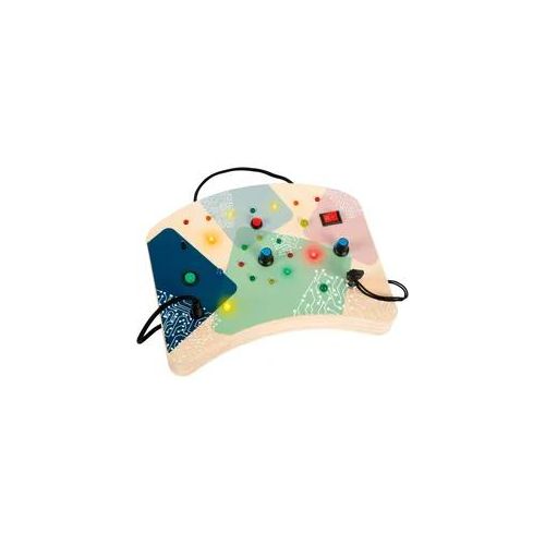 Motorikbrett SMALL FOOT "LED Licht und Schalter" Motorikspielzeug bunt Kinder