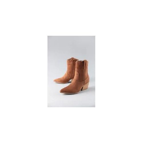 Westernstiefelette ANISTON SHOES Gr. 40, braun (cognac) Damen Schuhe Cowboystiefelette, Schlupfboots mit Reißverschluss - NEUE KOLLEKTION