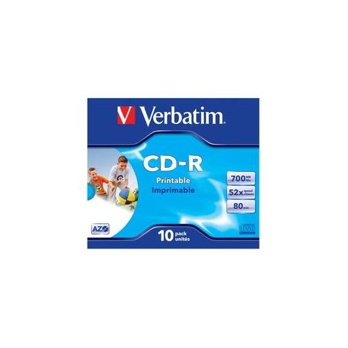 Verbatim CD R 52x 700mb Printable Verbatim