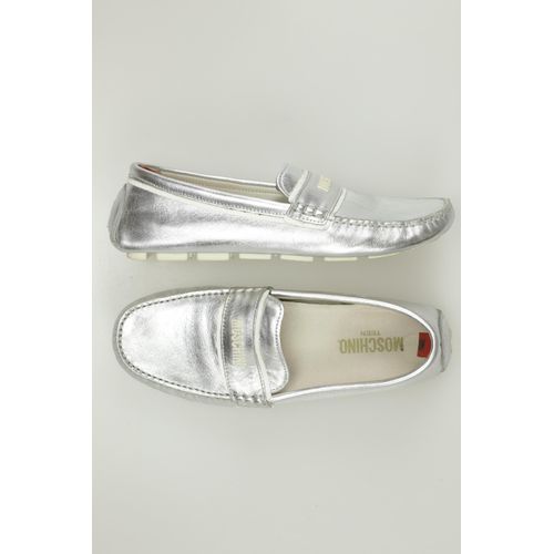 Moschino Damen Halbschuh, silber, Gr. 37