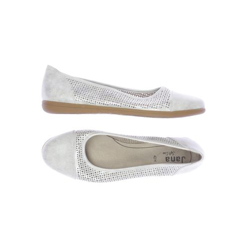 Jana Damen Ballerinas, silber, Gr. 42