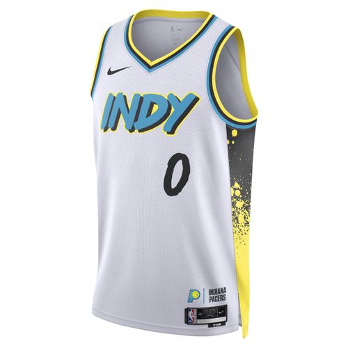 Tyrese Haliburton Indiana Pacers 2024/25 City Edition Nike Dri-FIT Swingman NBA-jersey voor heren - Wit