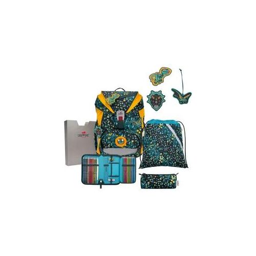 DerDieDas ErgoFlex Schulrucksack-Set 5-teilig mit Sportbeutel Dino Time