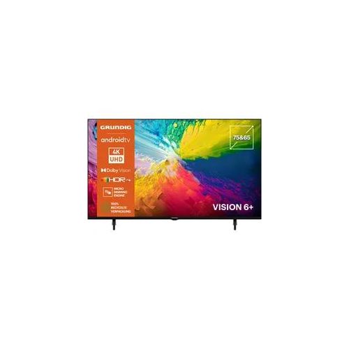 E (A bis G) GRUNDIG LED-Fernseher Fernseher Gr. 75, schwarz