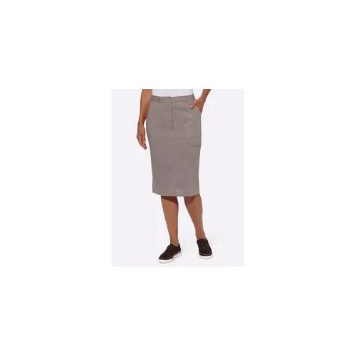 Cargorock CASUAL LOOKS Gr. 23, grau (taupe) Damen Röcke