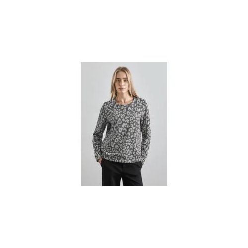 Sweatshirt STREET ONE Gr. 46, echo grey mel. Damen Sweatshirts im soften Baumwoll-Mix