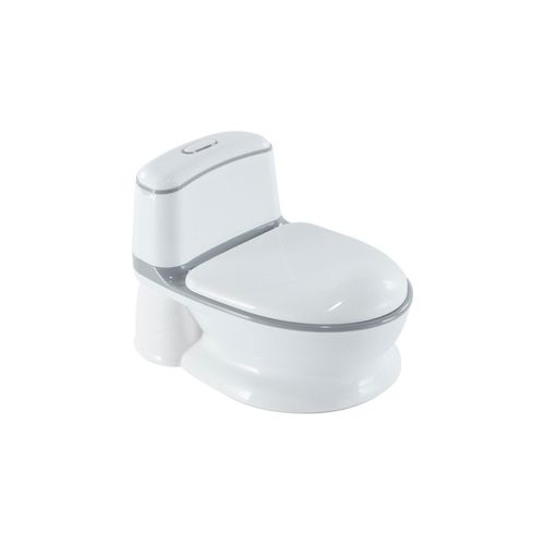 Kikkaboo Kindertöpfchen-Toilette Flushy, rutschfest, Musik, Toilettenpapierfach grau