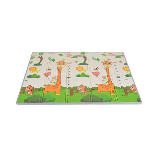 Moni Spielmatte XXL Jungle faltbar, 200 x 180 cm, Thermomatte, wasserdicht bunt