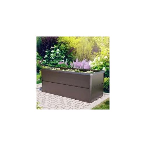 PRIMEYARD Design 200 x 85 x 77 cm Hochbeet, Stahl, Anthrazit-Metallic | inkl. Schneckenschutz - (GFPV00776)