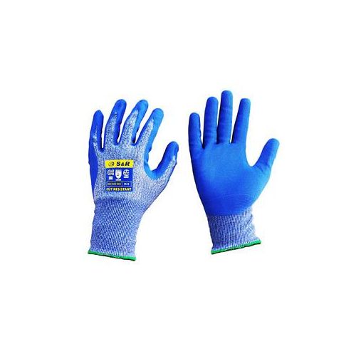 S&R unisex Arbeitshandschuhe blau Größe 8 1 Paar