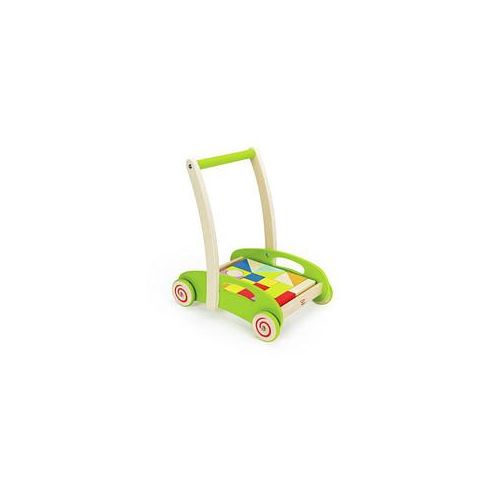 Hape E0371A Bau-Wagen mit Holzklötzchen Bausteine