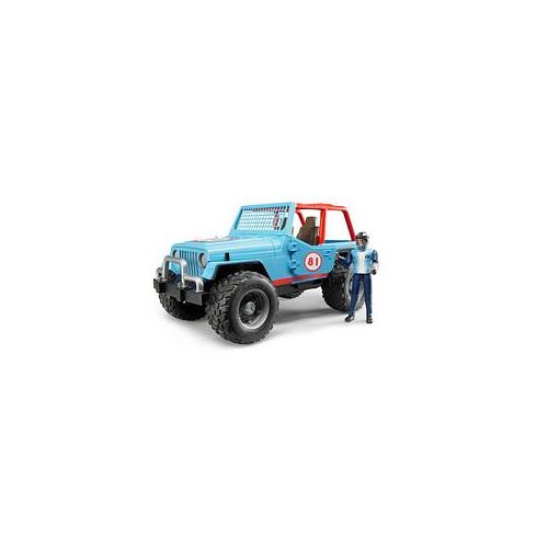 bruder Jeep Cross Country Racer blau mit Rennfahrer 2541 Spielzeugauto