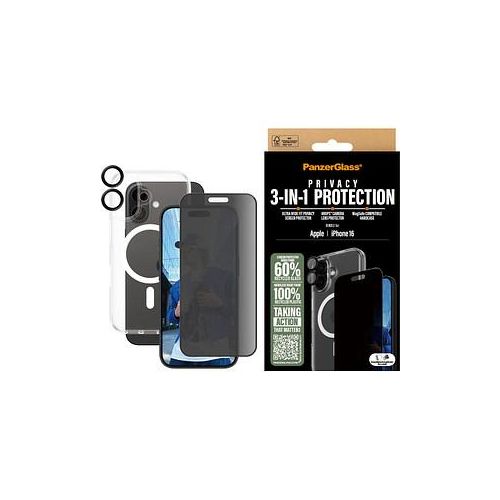 PanzerGlass™ 3-in-1 Schutz-Set für Apple iPhone 16