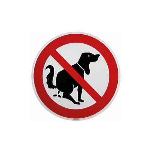 SafetyMarking® Verbotsschild "Hier kein Hundeklo" rund 20,0 cm