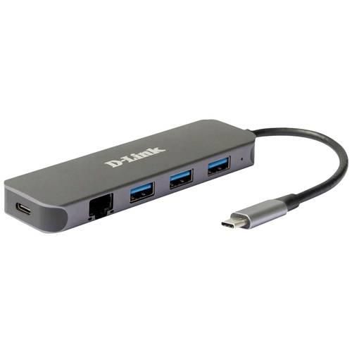 D-Link DUB-2334 5 Port USB-C® (USB 3.2 Gen 2) Multiport Hub Anthrazit