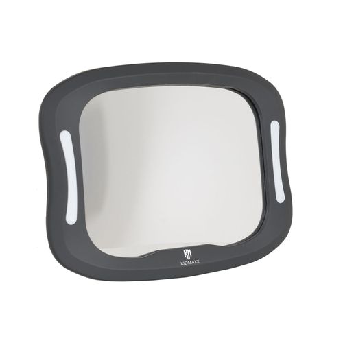 Moni Baby Autospiegel Reflex LED-Licht Fernbedienung, Rücksitzspiegel fürs Auto dunkelgrau
