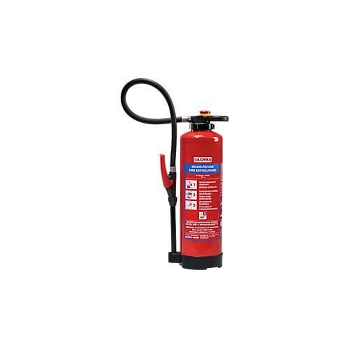 Feuerlöscher Gloria® WKL 6 PRO, DIN EN 3, Leistung 21 A, ideal für Li-Ionen Akkus bis 642 Wh, 6 l, 65 s, 4 m, Schlagknopf, Löschlanze & Löschpistole