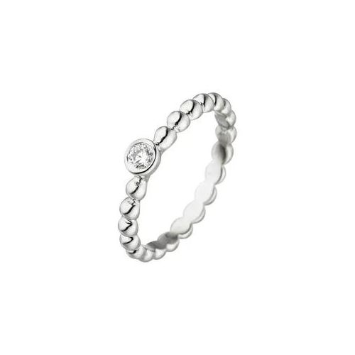 Silberring JOBO Fingerringe Gr. 64, Silber 925 (Sterlingsilber), silberfarben (silber 925) Damen 925 Silber mit Zirkonia